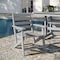 Flash Furniture Tolleson 7 Pc Adirondack Set w/72-in Rectangle Recycled HDPE Table and 6 Chairs w/Cupholders, Gry LE-HMP-158-2037-GRY-GG - alternate 10